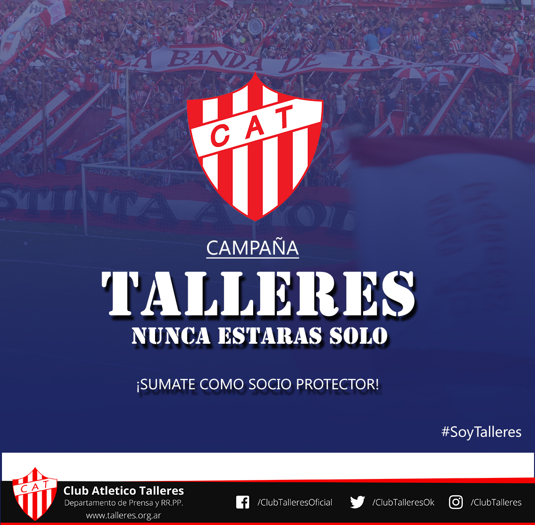 ClubTalleresOk's tweet photo. #Institucional

                Campaña "Socio Protector"
🇦🇹" 𝐓𝐀𝐋𝐋𝐄𝐑𝐄𝐒, 𝐍𝐔𝐍𝐂𝐀 𝐄𝐒𝐓𝐀𝐑𝐀𝐒 𝐒𝐎𝐋𝐎" 🇦🇹

Queremos a Talleres, y hoy, Talleres nos necesita.
Talleres, nunca estarás sólo.

👉https://t.co/R4jeCEJdgs
.
.
.
#SoyTalleres
#SocioProtector
#NuncaEstarasSolo https://t.co/8Rvml3fzAa