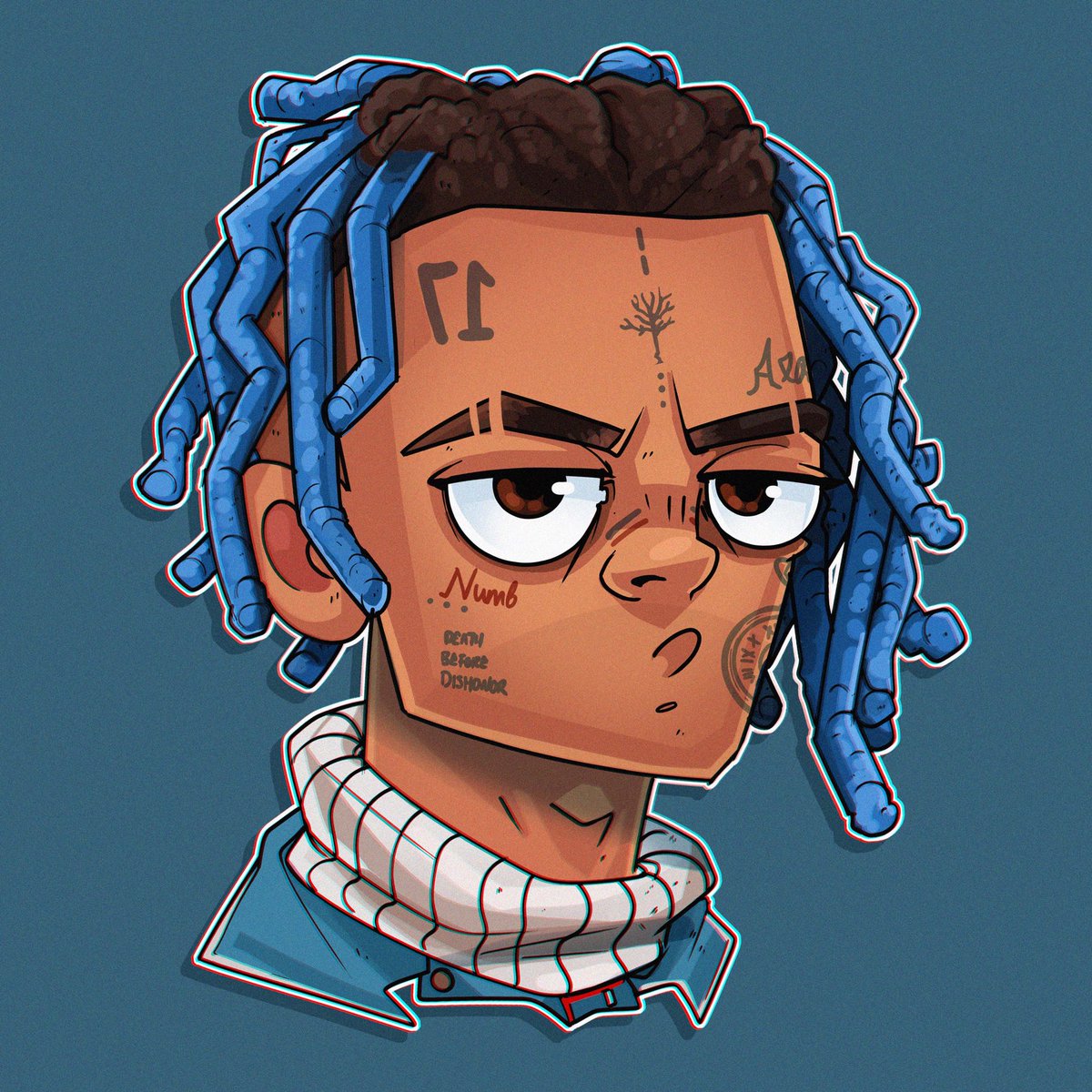 SamJonesArt's tweet photo. The final XxxTentacion piece. https://t.co/ghbWEpzawV