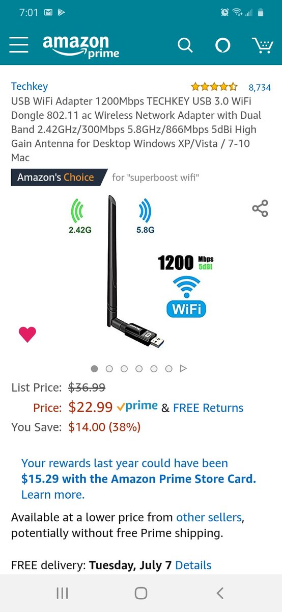 BitchPuddin30's tweet photo. So my WiFi card on my laptop has finally gone the way of the dodo🤣
I need this shiny new replacement because I'm to lazy to crack my pooter open and replace the card.

#WhosGettingIt🤔?

https://t.co/RrPCOZxwfq https://t.co/3Jc0DGc3hn