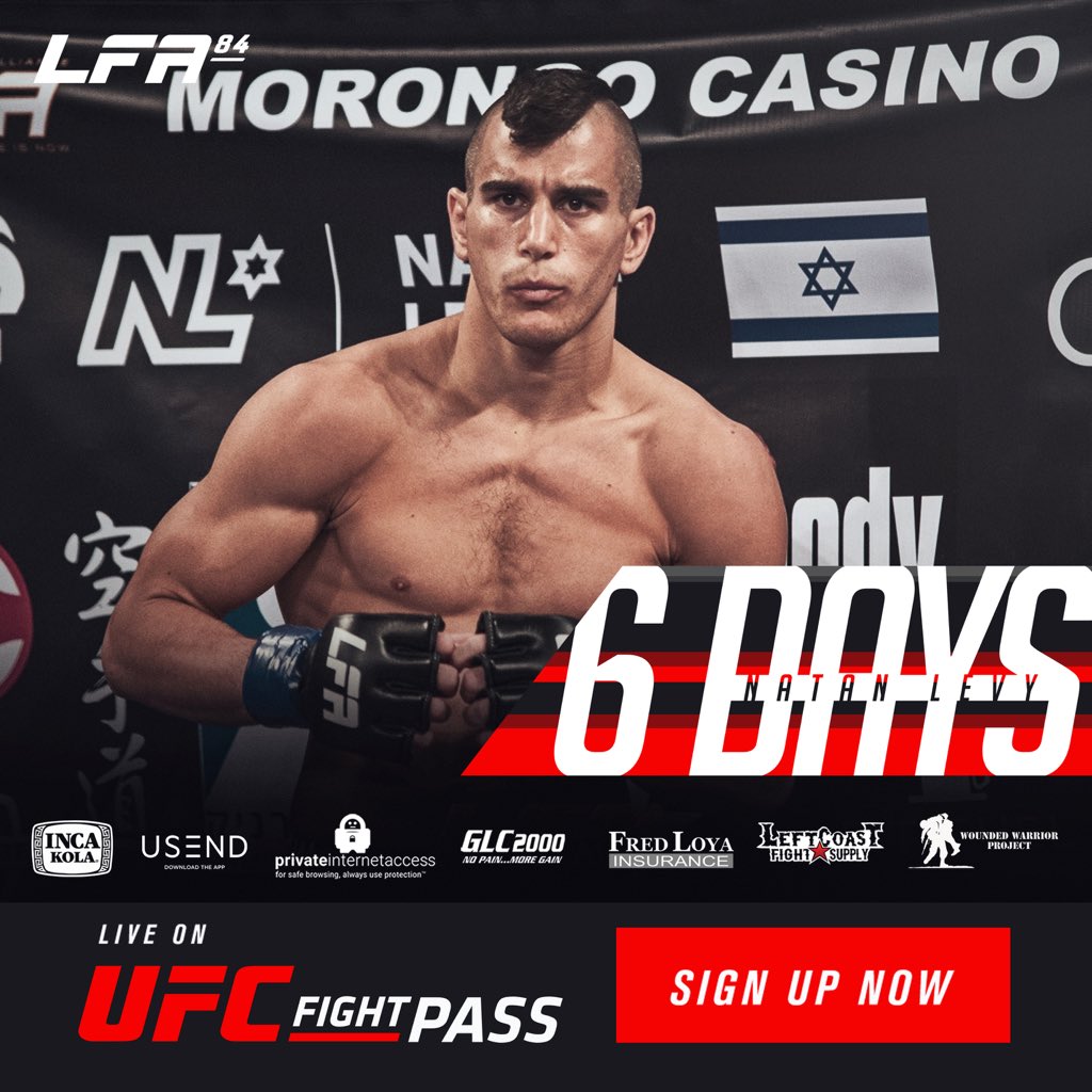 LFAfighting's tweet photo. In 6 Days, top undefeated Israeli prospect @Levy_Natan returns to the @LFAfighting Octagon at #LFA84! 🇮🇱

Friday, July 10
@SanfordPentagon
#SiouxFalls, #SouthDakota

#MMA
#LFANation
@UFCFightPass https://t.co/3R4FokdHBp