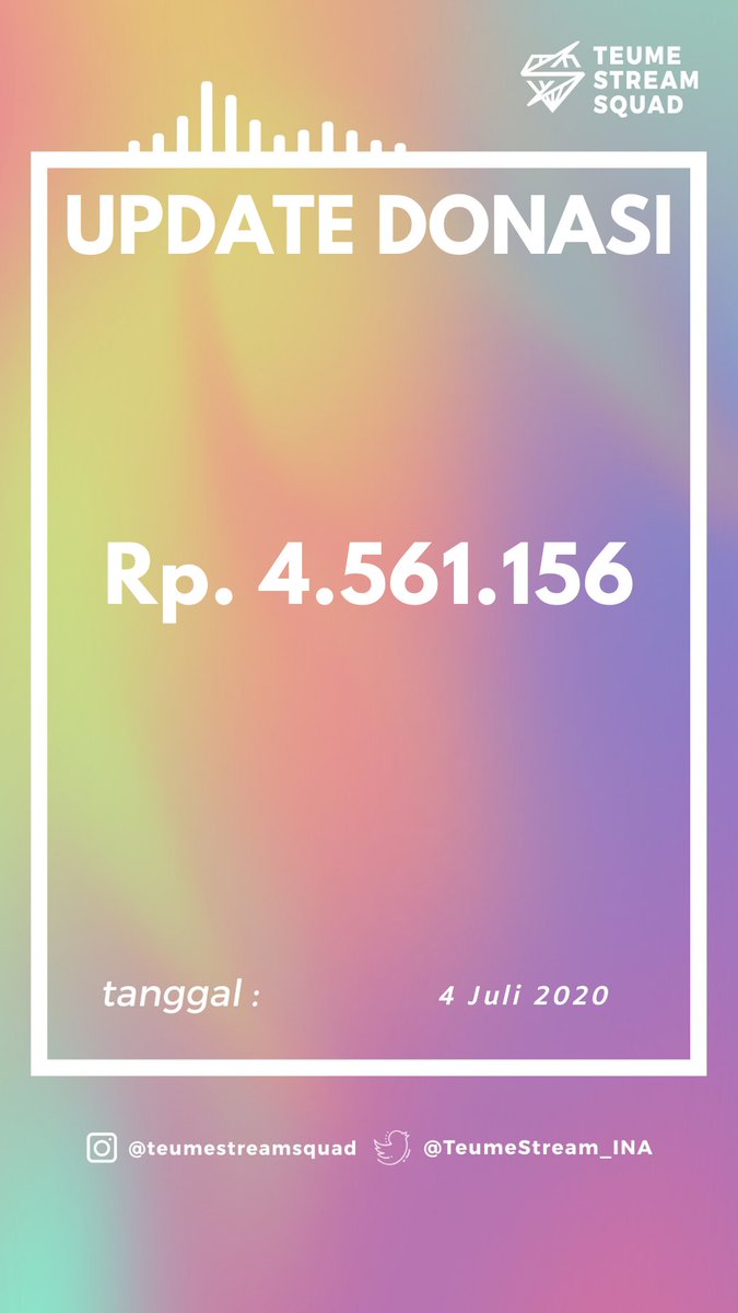 TeumeStream_INA's tweet photo. #UpdateDonasi per 4 Juli 2020 sejumlah Rp. 4.561.156.

Terima Kasih Treasure Makers. 
#TREASURE https://t.co/HCLO2UPd4i