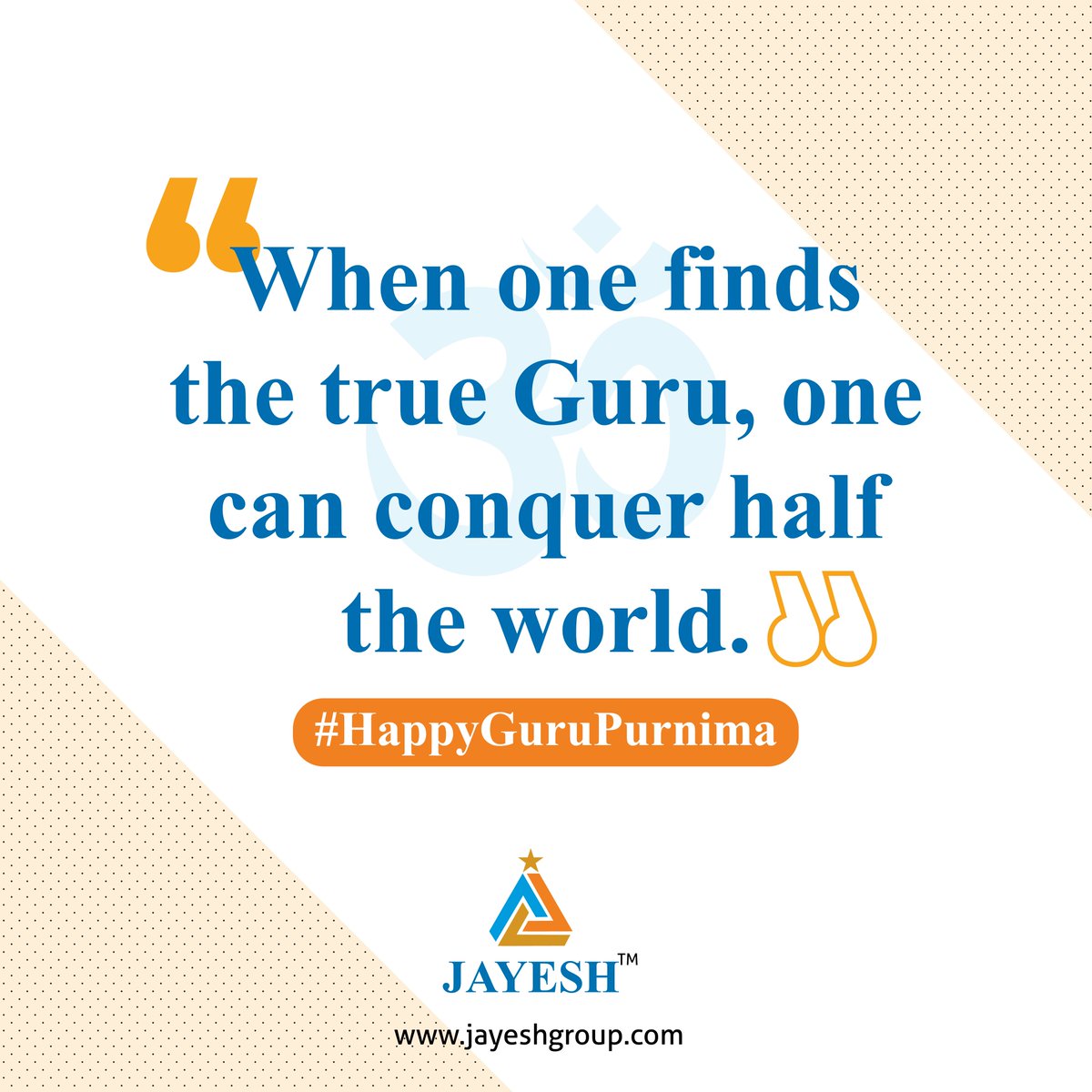 JAYESHGROUP's tweet photo. A tribute to all the Gurus on this auspicious occasion of Guru Purnima. 

#HappyGuruPurnima #Guru #Quote #JAYESH #MaterialHandling #Mfg #OneStopShop https://t.co/GVvaIBzHl9