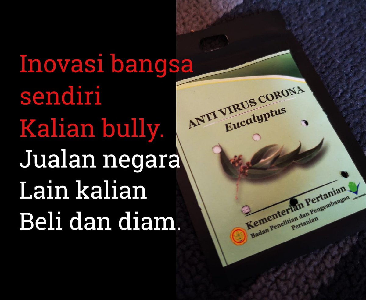 irman1510's tweet photo. #eucaliptus hasil karya anak bangsa lewat #kementan , hargailah bro sist 👍💪
agar bangsa ini lbh semangat menciptakan inovasi teknologi

#LawanCovid19  #KalungEucalyptus  #kalungantivirus https://t.co/qbgP5UdqNP