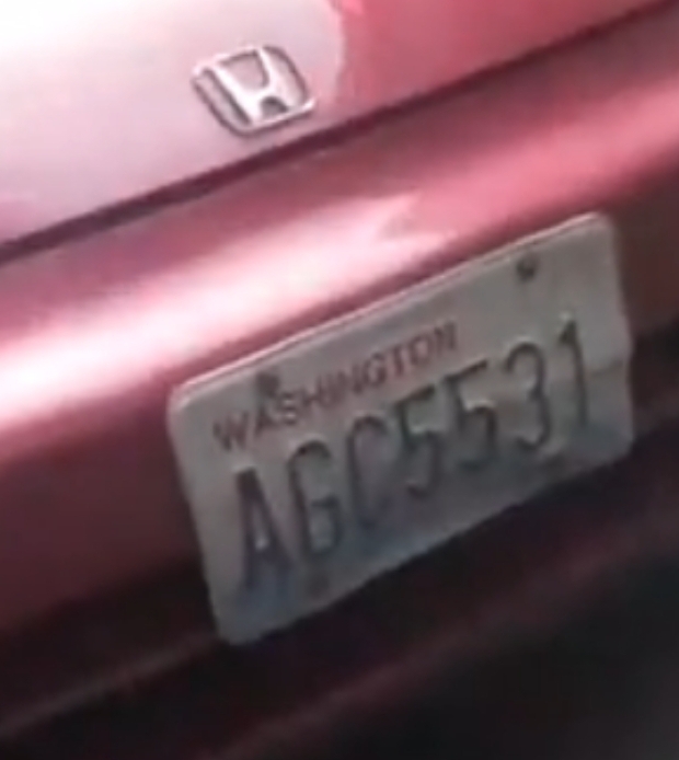 PDXshield's tweet photo. Older model Honda Civic, red. WA plates AGC5531. driven by Proud Boy Tanner Jarl Peterson, who was documented 06/24 pepper spraying protestors near the Justice Center prior to getting in his car and driving off. Last documented in Salem on 07/04/2020. #fashcar #PDXfashcar https://t.co/gFLsRfTI9c