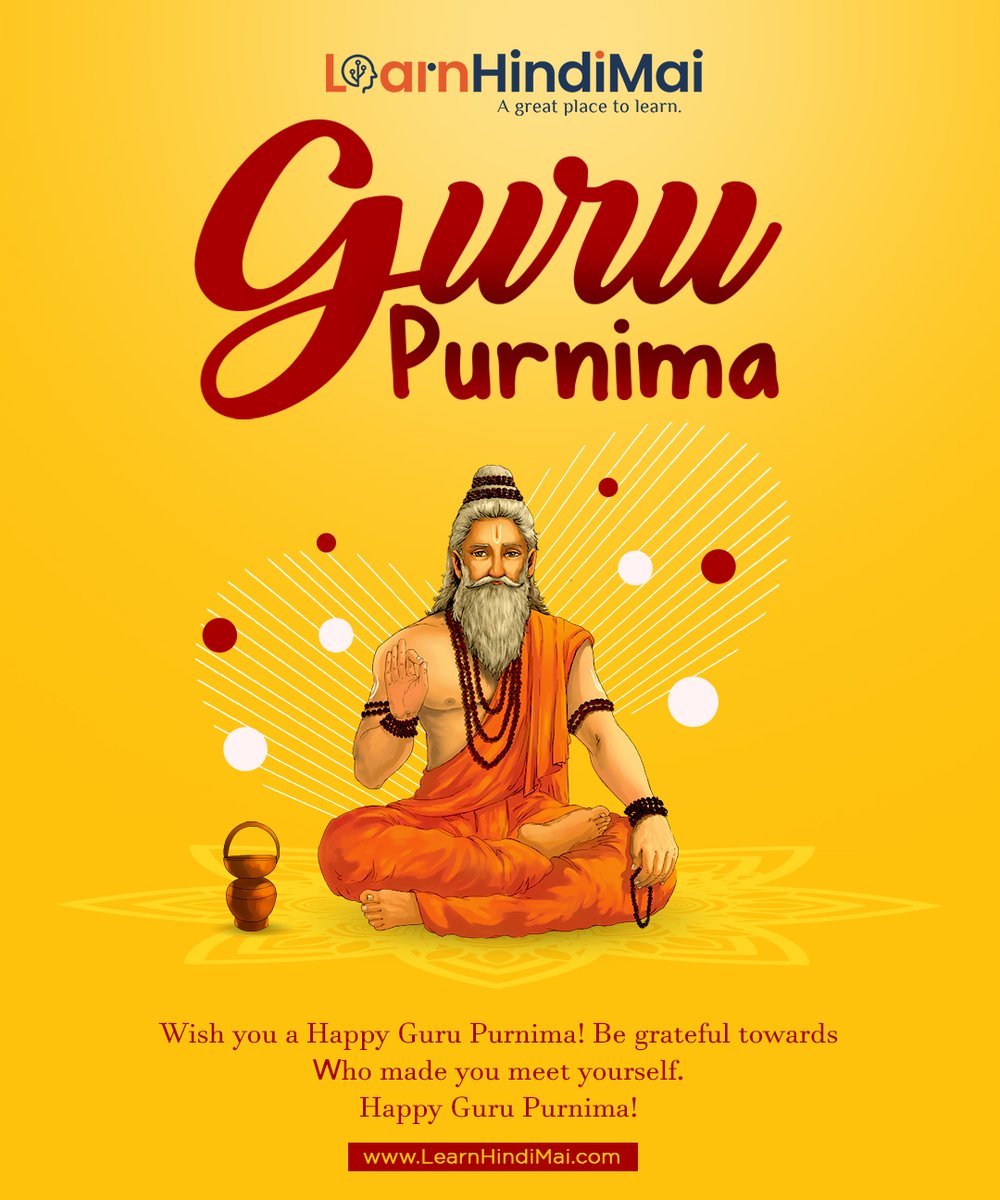 learnhindimai's tweet photo. Wish you a Happy Guru Purnima! Be grateful towards who made you meet yourself. Happy Guru Purnima! 

https://t.co/qjRXtefs3y

#learnhindimai #learnhindime #Guru 
 #GuruPurnima2020  #GuruPournima 
#GuruPurnimaWithMySadguru https://t.co/66S5hNySuI