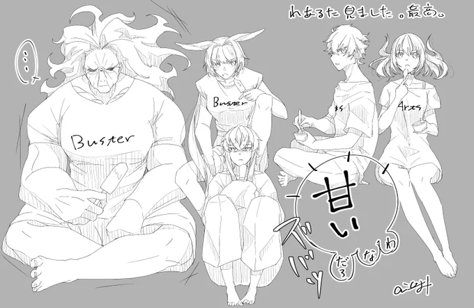 れあるた最高だったのでノーツの神性たち描いた 