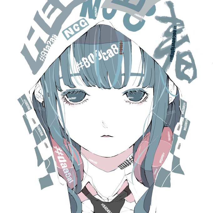 青と春と白とカラーコード イラスト紹介 ノーコピーライトガール
