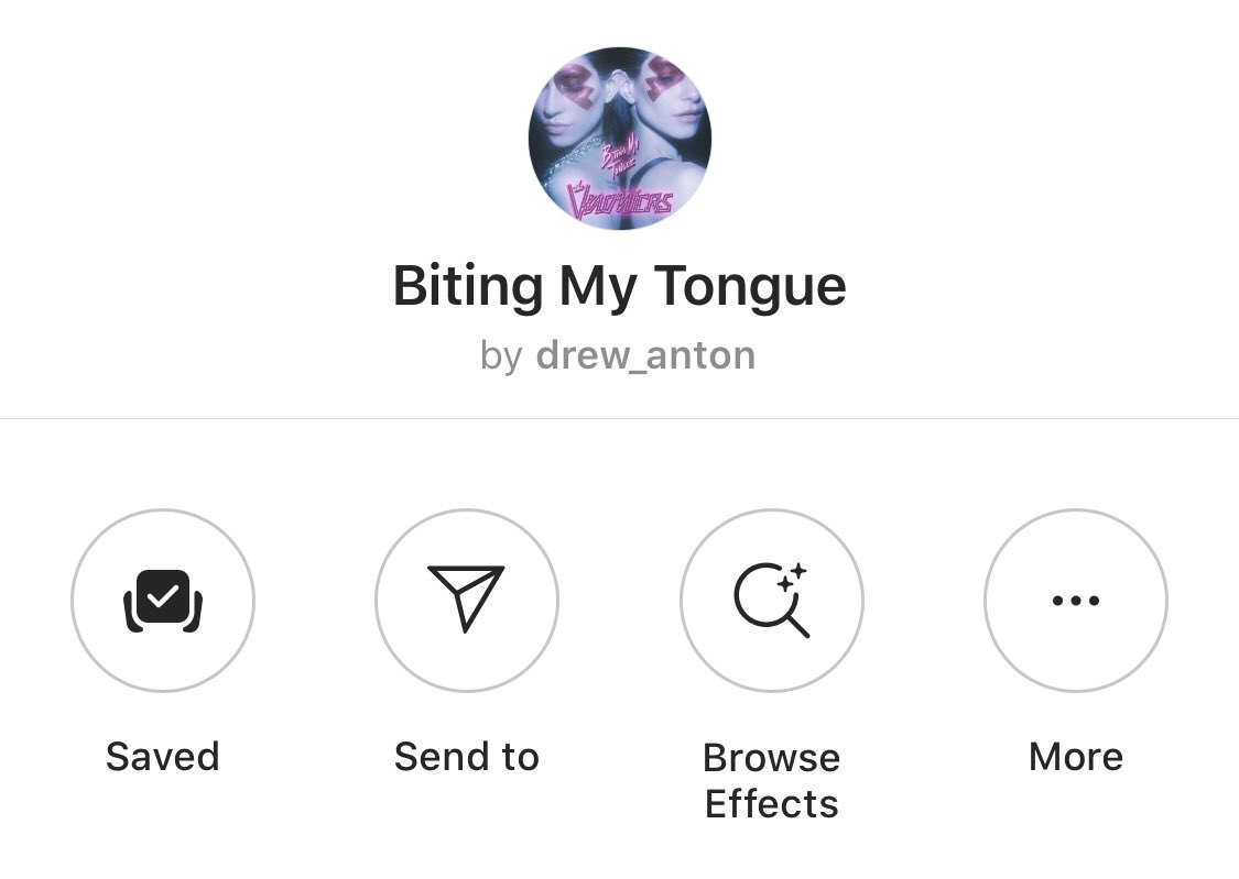 drewanton's tweet photo. Try out the new @TheVeronicas “Biting My Tongue” filter on Instagram! Go to your story camera and select the “browse effects” page all the way on the right and search for it! 💔 https://t.co/SmLkO4GDqx