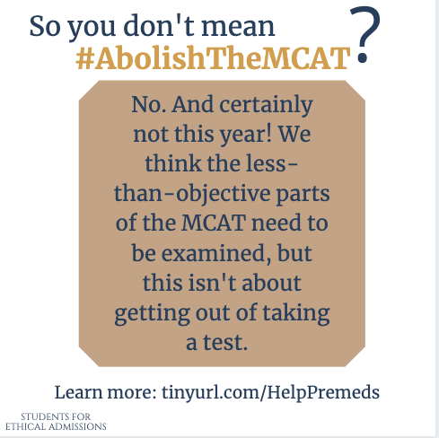 We've heard there is a little confusion about what exactly it means to #WaiveTheMCAT... Hopefully this clears it up a bit! #premeds #premedtwitter #medtwitter