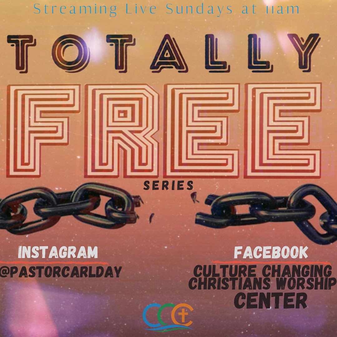 PastorCarlDay's tweet photo. New series alert 🔥🔥
The #TotallyFREEseries tomorrow LIVE @ 11AM #CultureChangingChristians #GetFreed 🙏🏽🙏🏽💪🏽 https://t.co/DwIQjEqZxc