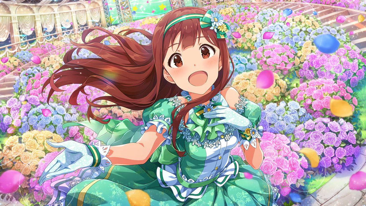 Kotoha TanakaAge: 18Mirishita Card Type: PrincessImage Color: Mint Green> disaster mom friend> diligent and driven, though she has low self-confidence and finds leadership stressful> passionate about acting and considers it her one true talent> VA: Risa Taneda (Tane-chan)