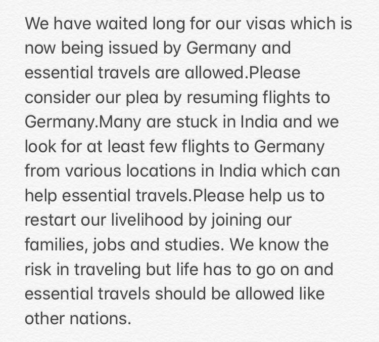 DolikaP's tweet photo. @HardeepSPuri @DGCAIndia @MEAIndia @AAI_Official @PMOIndia @narendramodi @AmitShah @aajtak @TimesNow @timesofindia @eoiberlin  #flightstoGermany https://t.co/rl7En1cNWn