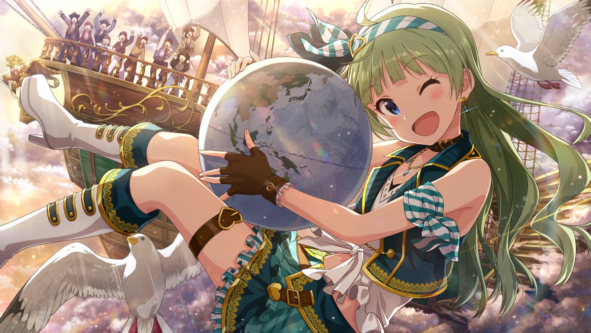 Elena ShimabaraAge: 17Mirishita Card Type: AngelImage Color: Light Green> half Brazilian, moved to Japan at age 6> loves the samba, football, and carinvals> high energy and informal, cares for her friends and does her best to make them smile> VA: Asuka Kakumoto (Asshu)