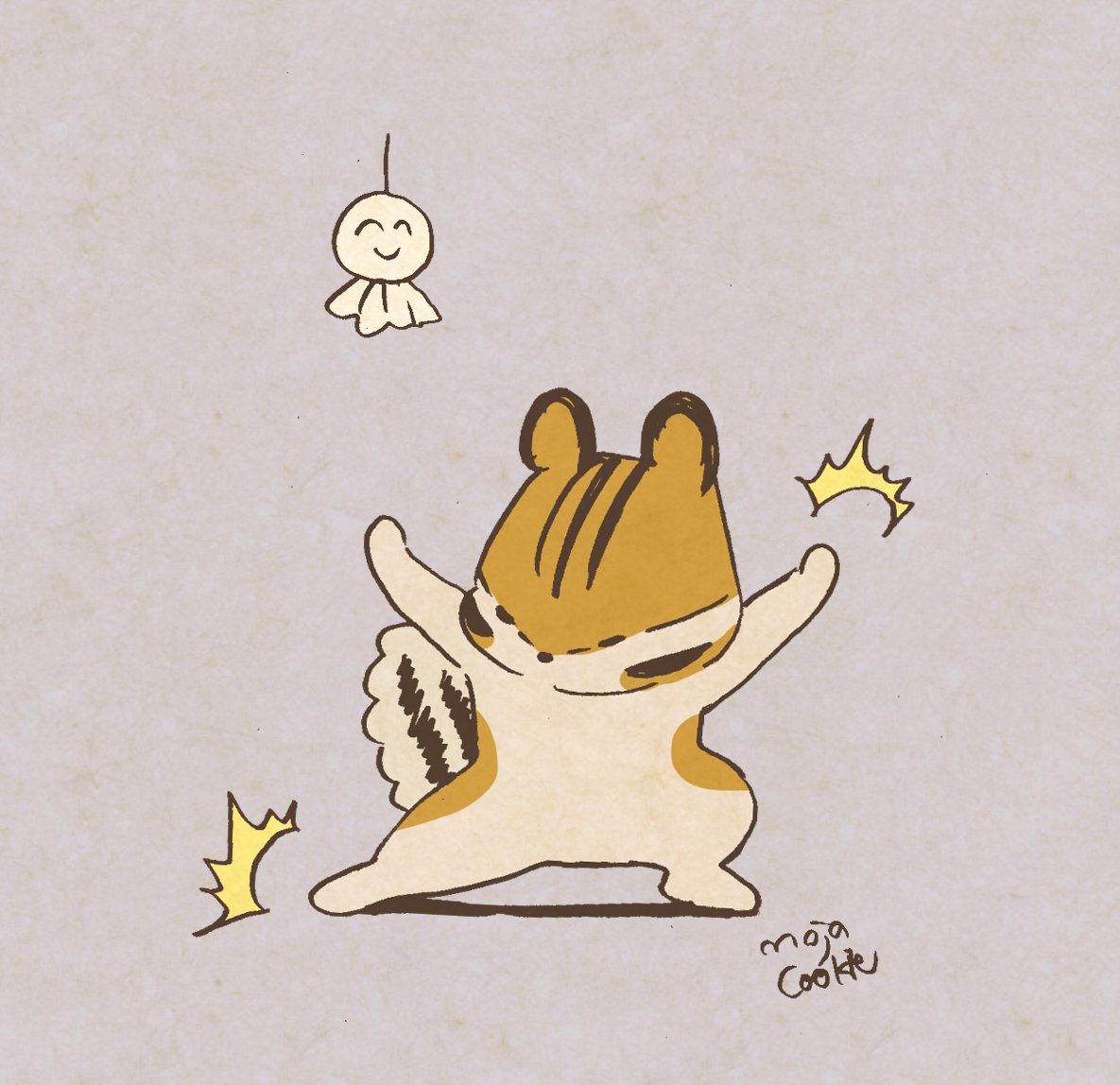 梅雨明けを願うリスさんが踊りだしました 