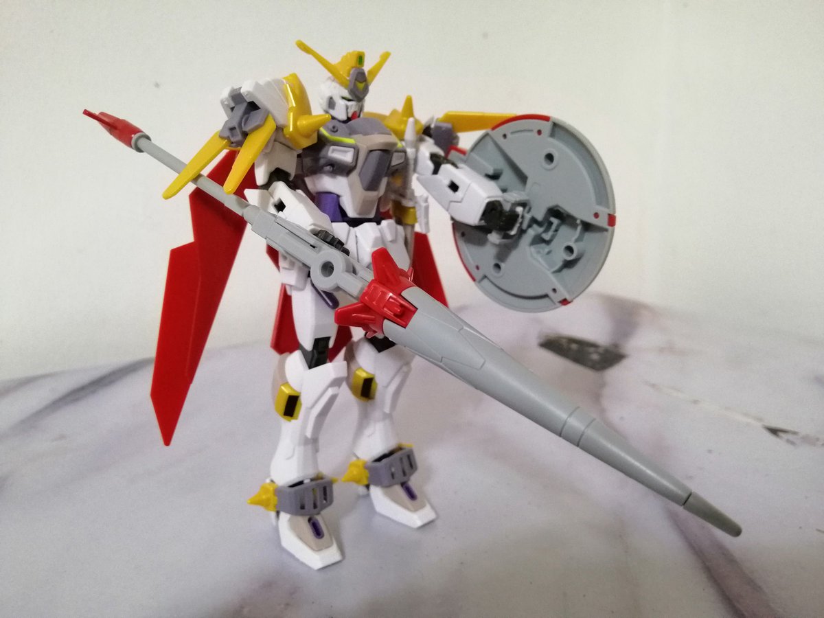 johnebora's tweet photo. And we're done! Magsaing at magluto na daw ako ng tanghalian. Galit na si Misis. Haha! #JusticeKnight #Gunpla https://t.co/H9az5y2qGM