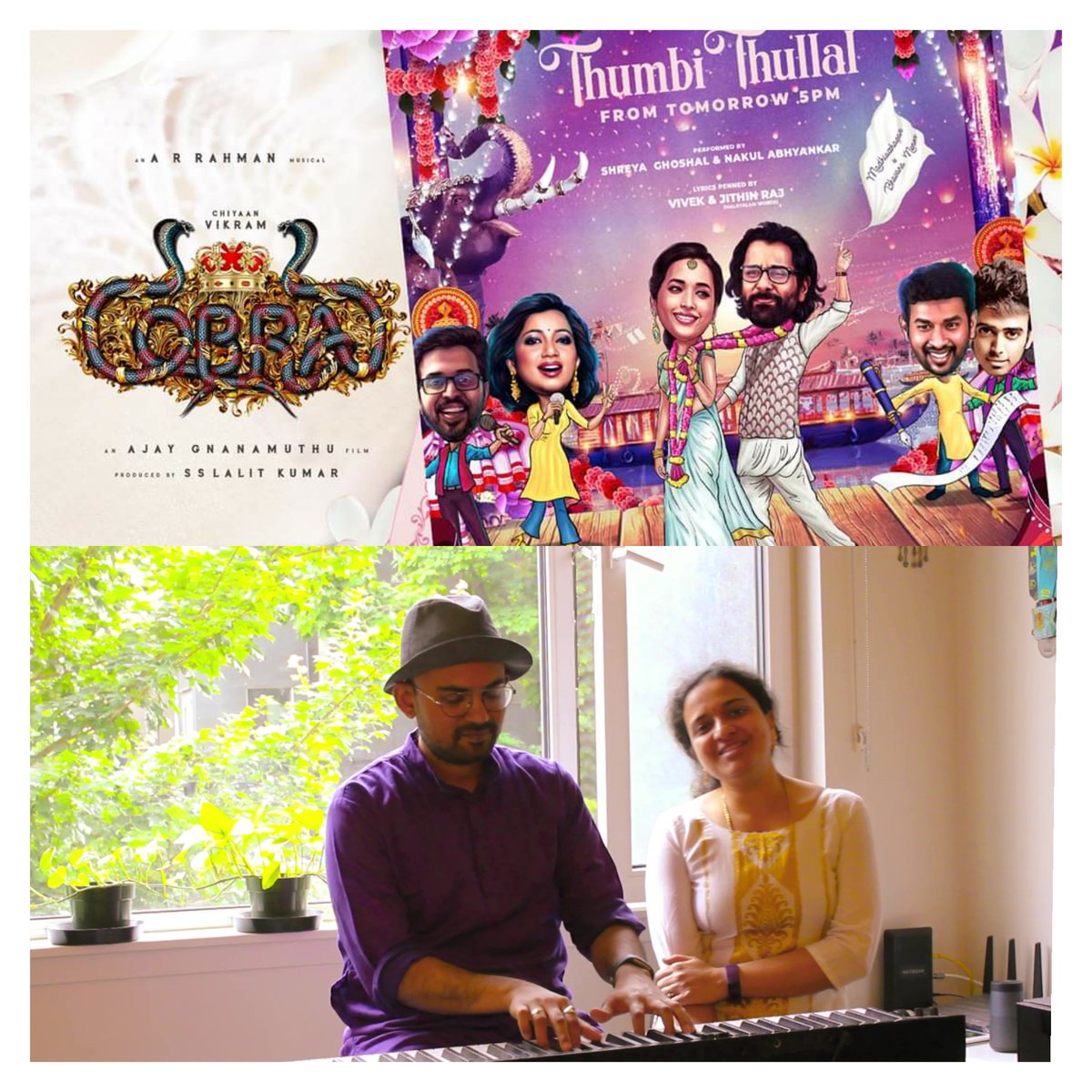 arun10427's tweet photo. #ThumbiThullal Cover
https://t.co/LqRQ16jfjs
Please Like, Share, Subscribe!
@arrahman @shreyaghoshal @NakulAbhyankar @AjayGnanamuthu @Lalit_SevenScr @7screenstudio @proyuvraaj @SrinidhiShetty7
#ChiyaanVikram #Chiyaan #Cobra #cobrafirstsingle https://t.co/FDbq74uQii