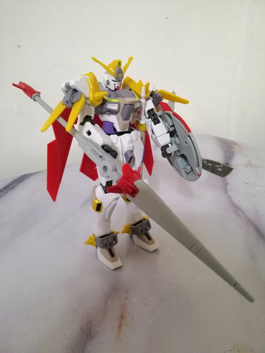 johnebora's tweet photo. And we're done! Magsaing at magluto na daw ako ng tanghalian. Galit na si Misis. Haha! #JusticeKnight #Gunpla https://t.co/H9az5y2qGM