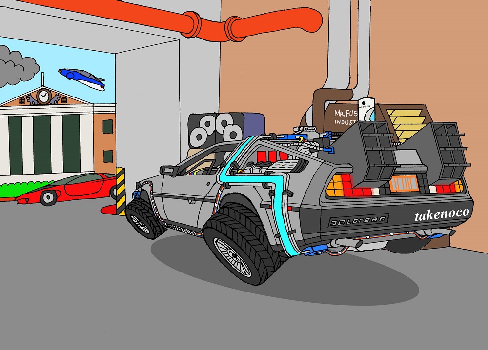 Takenoco7110 1つのデロリアンの素材を流用したbttf3部作の各シーンのイメージ 素材はボクの写し絵と手書き 最後のレイルロードが夕べようやくでけた バック トゥ ザ フューチャー Bttf Bttf35周年 デロリアン Delorean 映画 イラスト