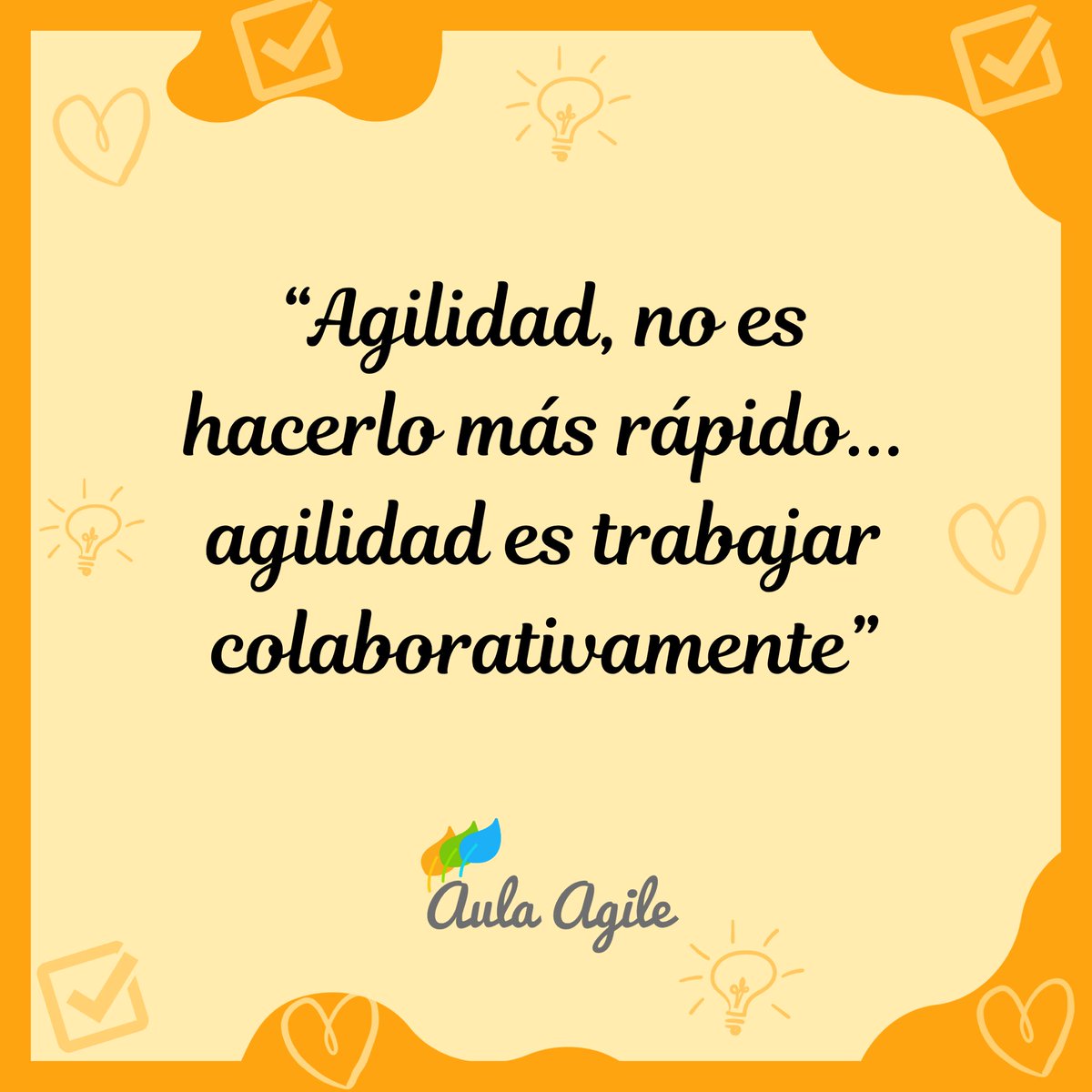 AulaAgile's tweet photo. Sin trabajo colaborativo, no existe la agilidad, por eso nuestro objetivo siempre será desde el trabajo en conjunto aprender significativamente.
#agilidad #trabajocolaborativo #aprendizaje #agilidadyeducacion #profesagiles #agile https://t.co/WrX8n9oVGy