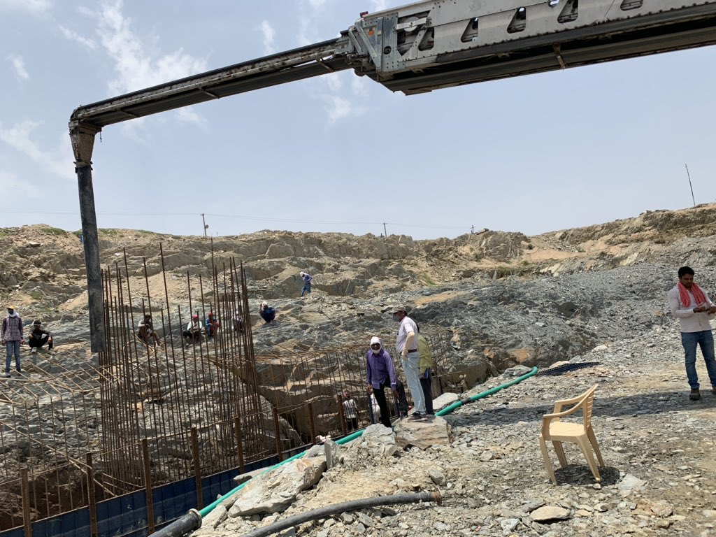 OmInfraLtd's tweet photo. Construction activity back to normal at Isarda Project https://t.co/XbZMYQOc5I