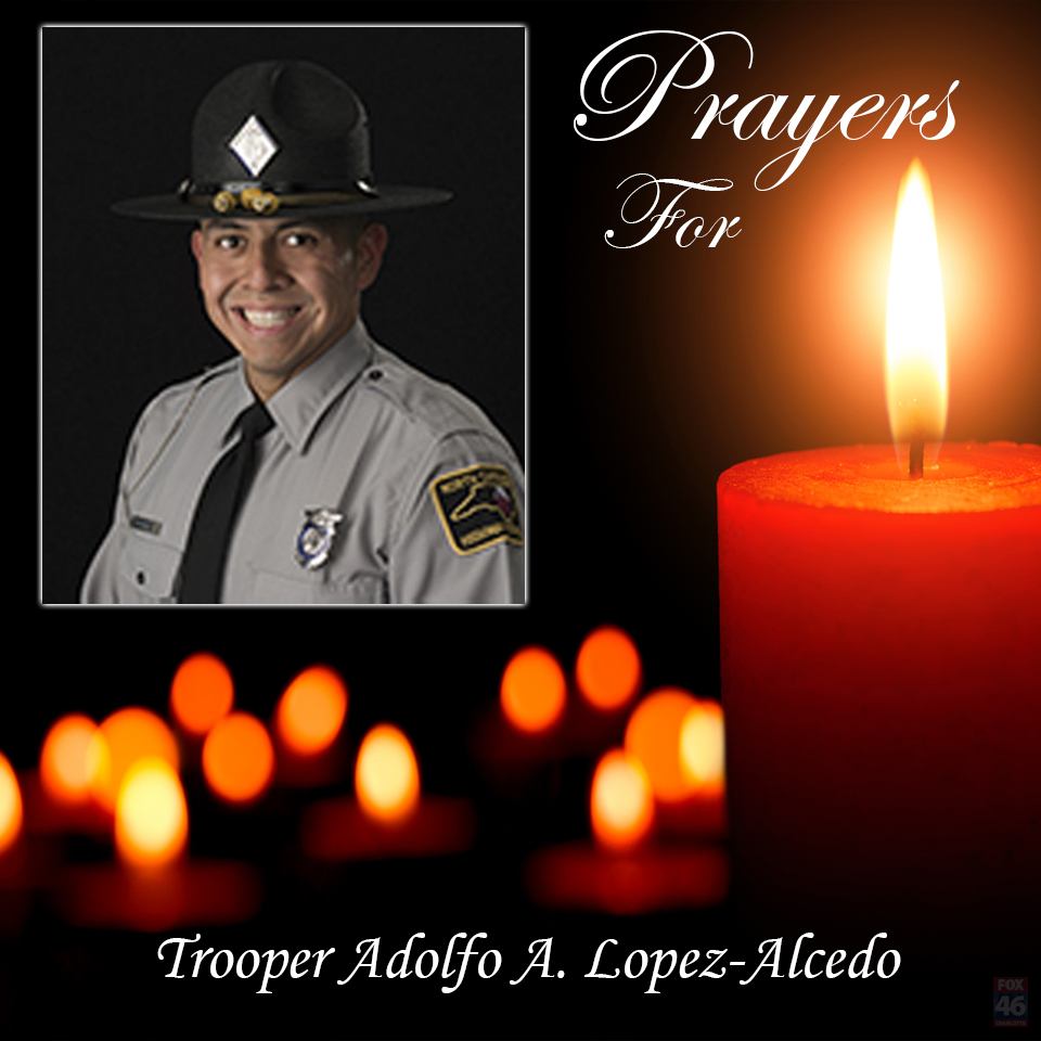Queen_City_News's tweet photo. PRAYERS NEEDED: North Carolina Trooper Adolfo Lopez-Alcedo is fighting for his life in the hospital after he was struck on I-485 Saturday morning while investigating a serious crash that killed 5 people Friday. https://t.co/vXloGBrfTN https://t.co/bBA0iLcbpQ