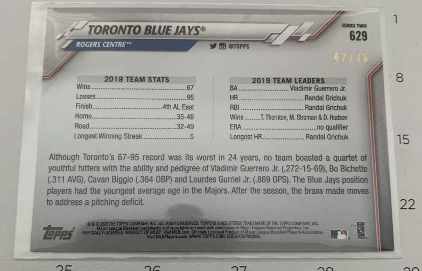 PlayerPropped's tweet image. Toronto Blue Jays Bo Bichette Cavan Biggio Independence Day Variation #’d /76

$17.76 BMWT $15 PWE

@mlbhobbyconnect @Hobby_Connect @HobbyConnector