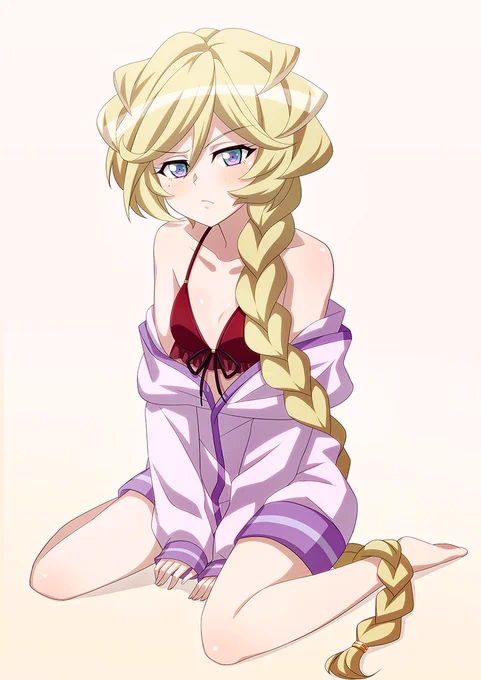 今日はビキニの日…らしい。
最近キャロルちゃんフナちゃん辺り、露出範囲が多いの描いていたので、今回は少し控えめにしてみた。
これはこれで良きかな。 