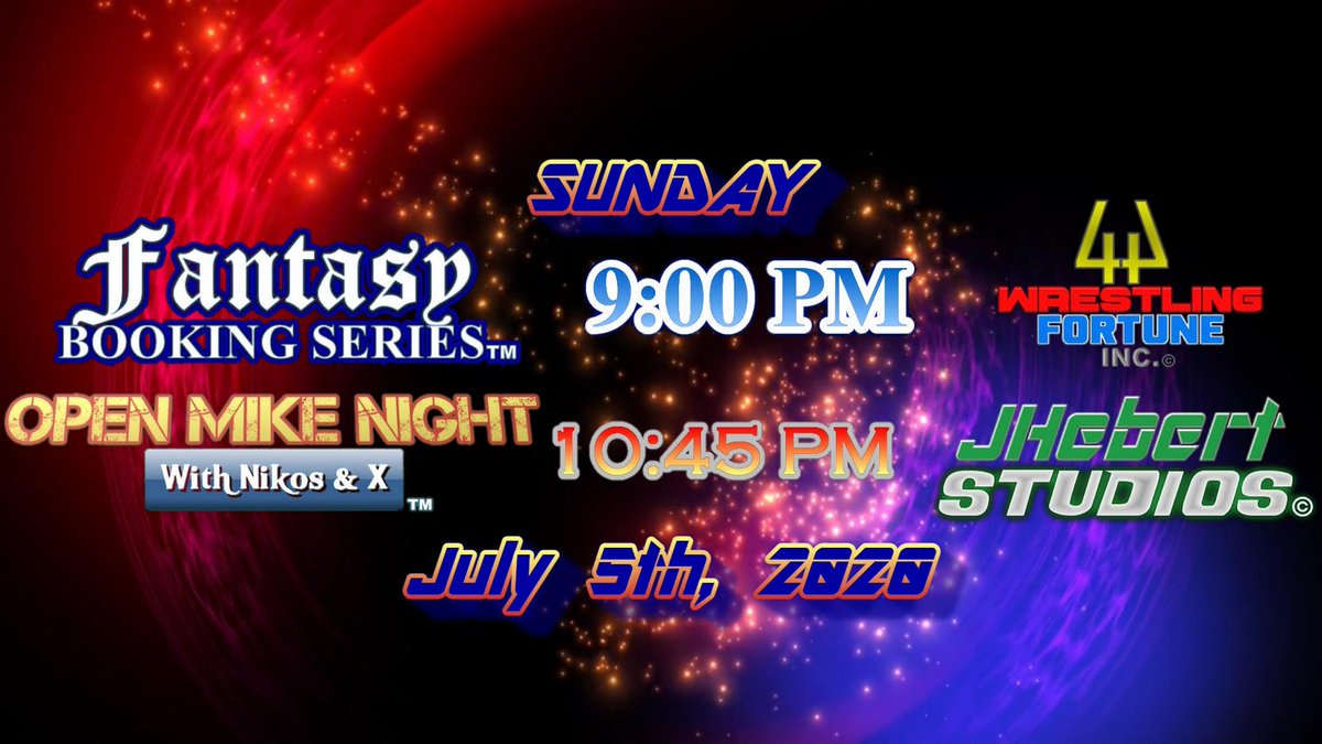 JHebertSide95's tweet photo. July 5th has some fireworks for #FTWProductions!
Fantasy Booking Series: https://t.co/k7HdUUJPIb
Open Mike Night: https://t.co/wh3bA6V6TX
@OpticDecay @stefanrosborne @AfterMatchWrest @martinshow2 @HeatedShip @chrisdbruinsfan @KingTut2157 @CTroop19 @HELLSWARRIOR25 @UberTieGuy https://t.co/2nc1wdVEyK