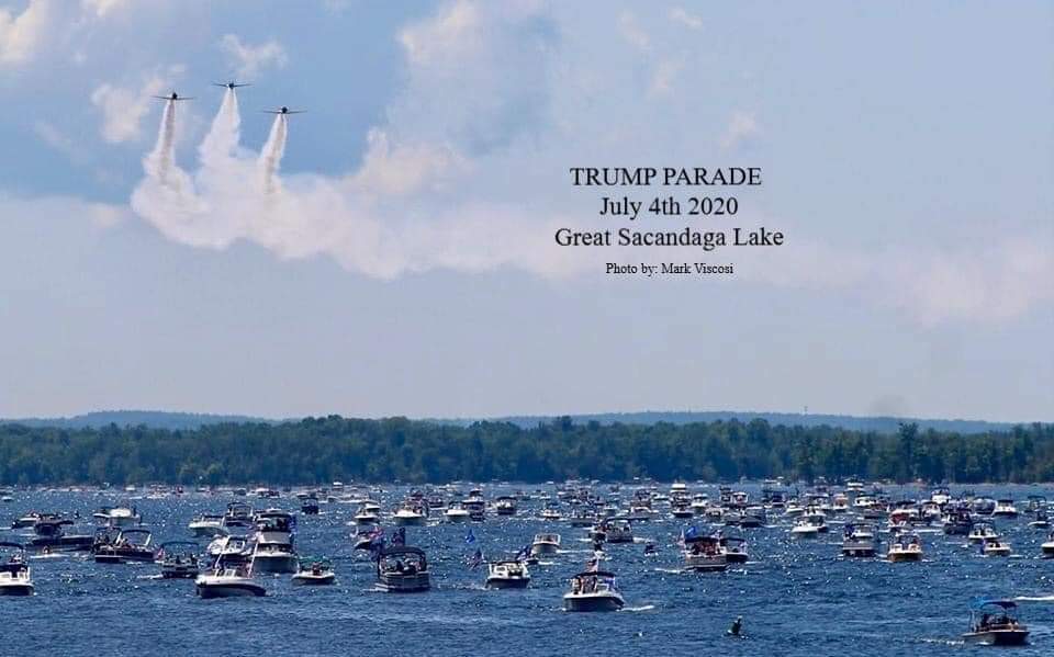 LilBeanDiapers's tweet photo. @realDonaldTrump  Here is how our small community, that couldn't have our annual parade, celebrated #4thofJuly2020  #Trump2020 #GSL
Great Sacandaga Lake in Northville NY. https://t.co/JEhcbCzO28