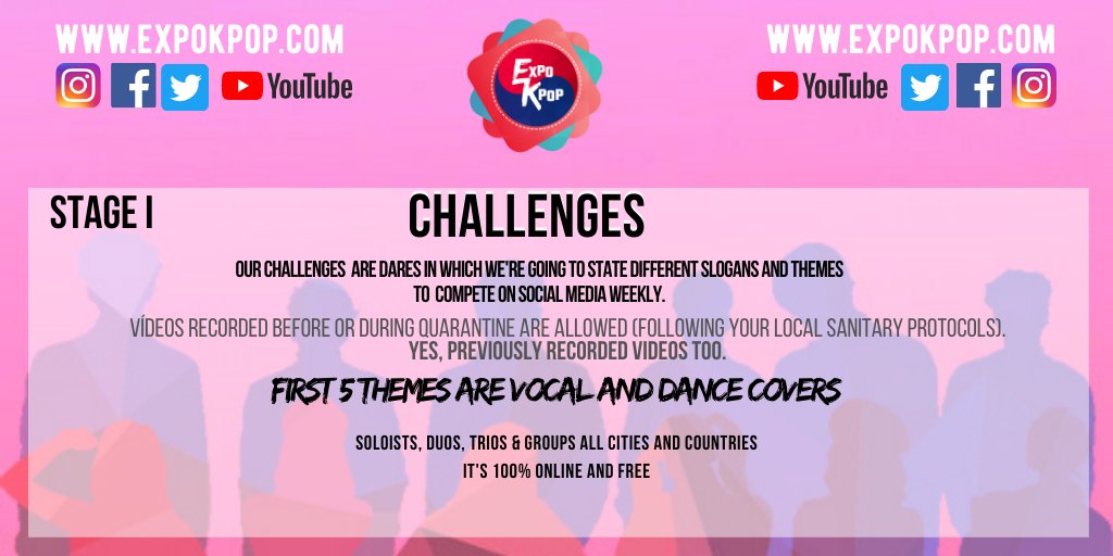 ExpoKpop's tweet photo. ✨EXPO K-POP 2020 STAGE I✨Hi there! How are you going?
Since we want the majority of K-pop fans be able to participate and be part of the first edition of this EXPO... We are going to hold weekly Topic Challenges for Dance and Vocal Covers!! #Expochallenge #Expokpop #Kpopdance https://t.co/etyoFAa2MP