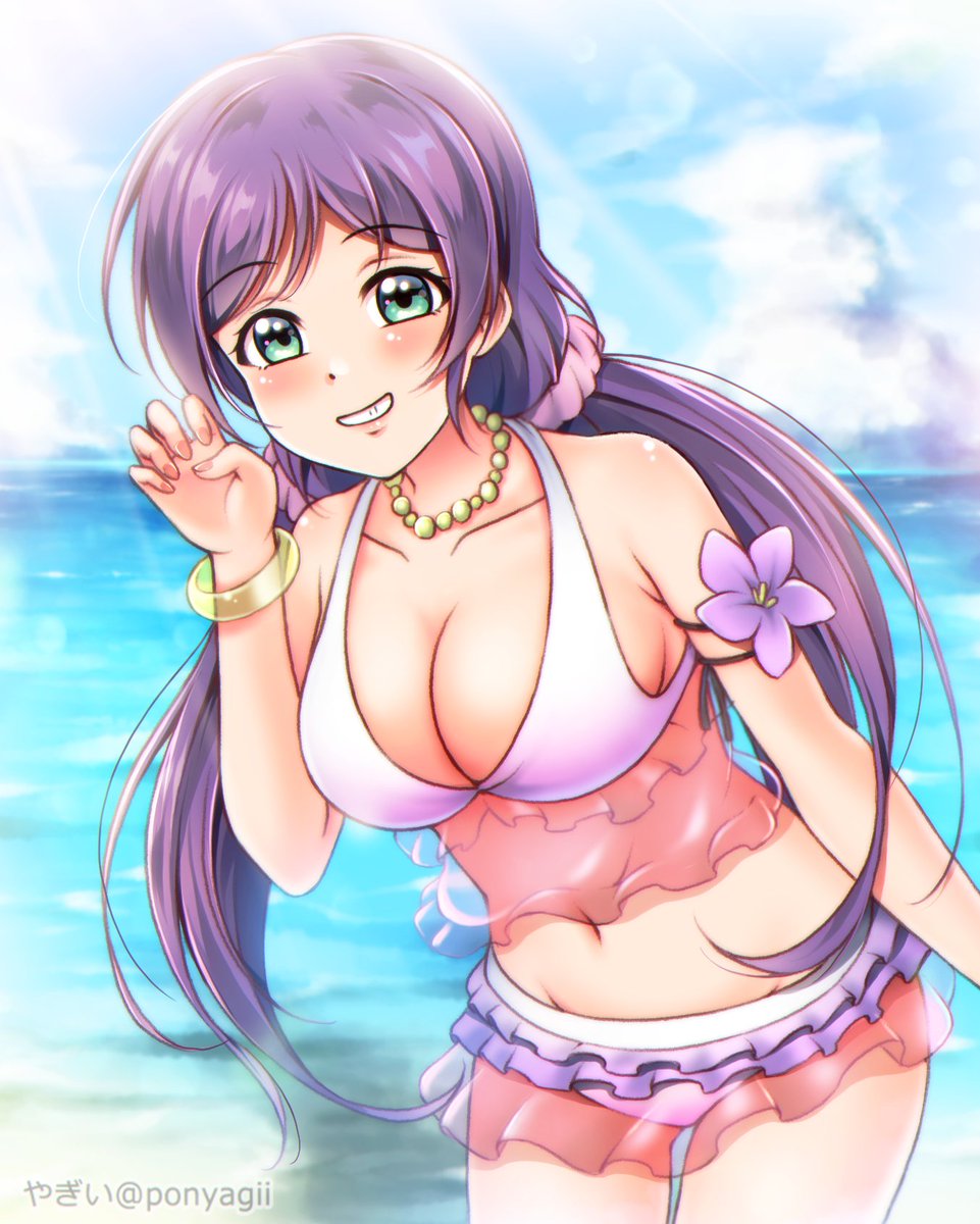 東條希 「夏だ!水着だ!のんたんだ!!!!!
#ビキニの日
#lovelive 」|やぎいのイラスト