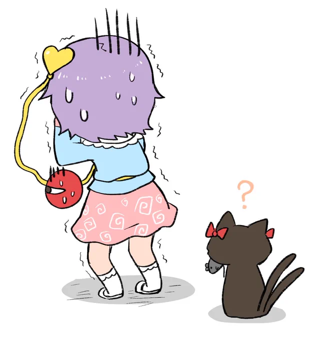 お土産をもらう さとり様 