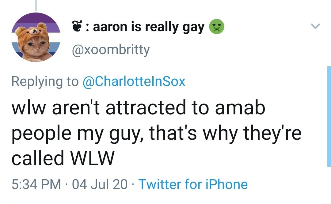 Anyways, starting off this. It shouldn't be hard to see why this is not the best take but even if you try to argue that he said trans woman weren't included in this, it diesn't change the fact that they still kinda are. Plus grouping nb people by their agab is really :/