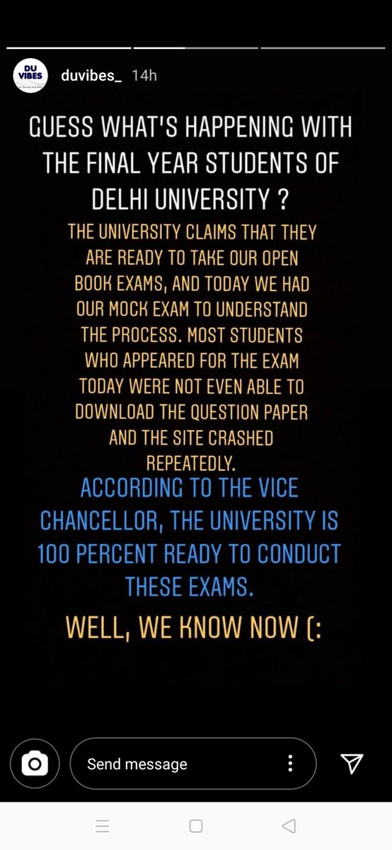 kunal33998023's tweet photo. One of the registrar's mom was diagnosed covid positive and the exam got postponed,hope she's doing good now,but what about the students and their family members who are suffering from covid. There are many who are suffering.
#DuAgainstOnlineExam 

@ugc_india @HRDMinistry https://t.co/tNRevxOzTV