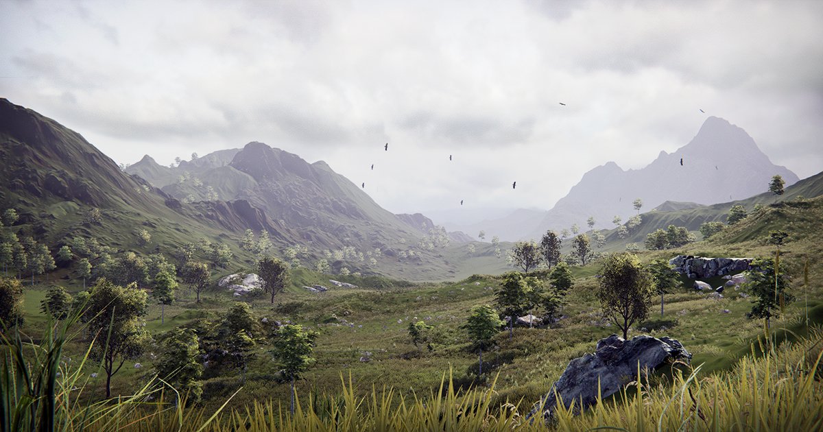 Working on new demo content for Nature Renderer to show best practices for performance and rendering. Initial designs are almost done, but still need to replace some 3rd party models before release. 
#screenshotsaturday #madewithunity #assetstore #gamedev #indiedev