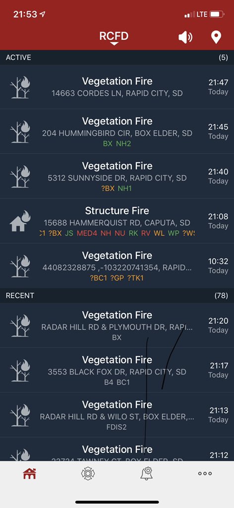 RMAEMTP's tweet photo. Busy night tonight for local fire crews #fireworks #rapidcity #penningtoncounty #sdfire https://t.co/XMx3YVvDFL