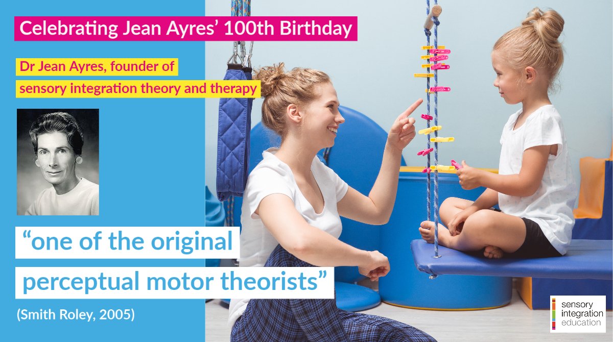 SINetwork's tweet photo. Dr Jean Ayes, founder of #SensoryIntegration, would have celebrated her 100th birthday this month. We’re sharing her wisdom in the days running up to her birthday on 18th July. Look out for a special gift 🎁 on her big day.

#JeanAyres #Ayres100 https://t.co/F8v5jse3TZ