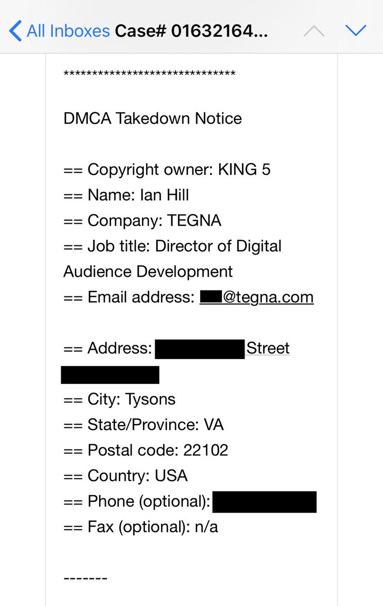 Somehow – I honestly don't know how, because it's a *really* dumb thought – but somehow someone named Ian Hill, identified as  @TEGNA's Director of Digital Audience Development, somehow thinks using Twitter's own built-in functions is copyright infringement