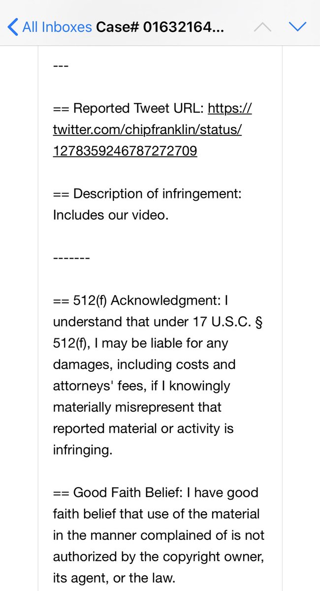 And Ian Hall of  @TEGNA /  @KING5Seattle didn't just file a false DMCA strike against meThey also filed one against  @2h0o5,  @izabela73584,  @KristopherR, and  @chipfranklin as part of the same notice