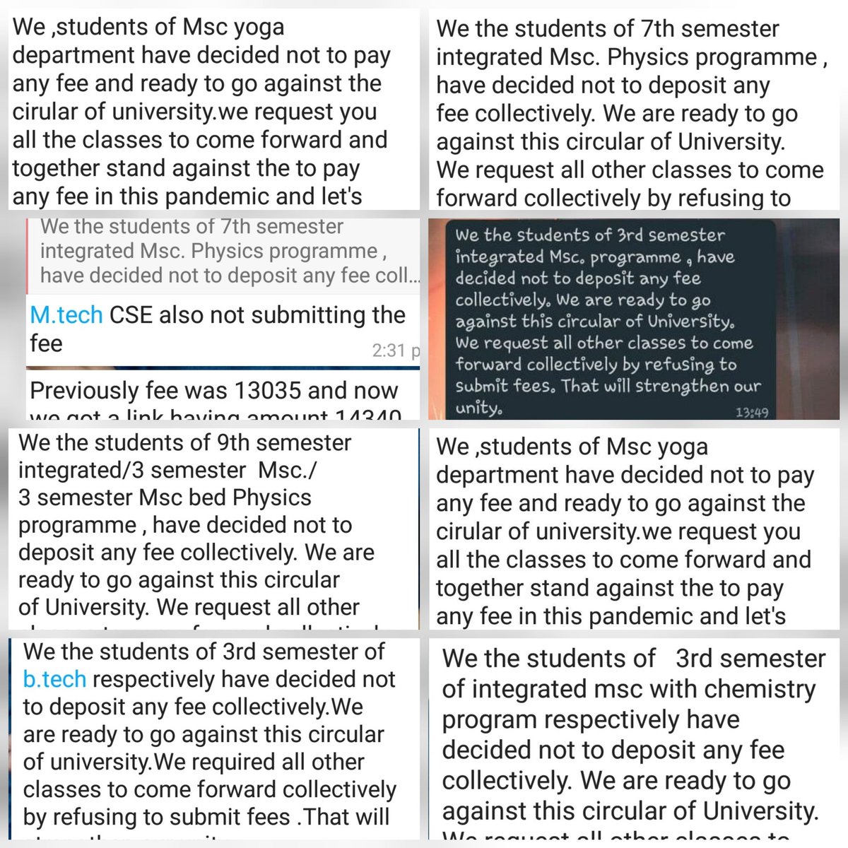 CurajNOFees's tweet photo. The student community of CURaj have decided commonly to oppose each and every circular which is made without listening students voice
#NoFeeInPandemic
#CURajRejectsFee https://t.co/tCNXVuLtjz