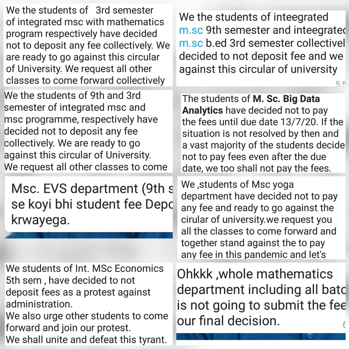 CurajNOFees's tweet photo. The student community of CURaj have decided commonly to oppose each and every circular which is made without listening students voice
#NoFeeInPandemic
#CURajRejectsFee https://t.co/tCNXVuLtjz