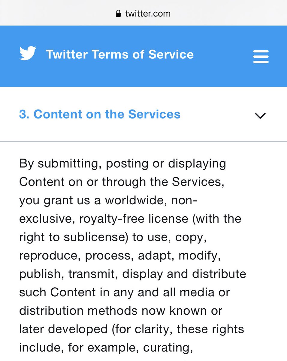Without delving too deep into the law, by tweeting something – like  @MichaelReports did with his video – you grant a license to Twitter to reuse and sublicense that content as they see fit within the Twitter ecosystem (Someone should tell Ian Hill at  @TEGNA /  @KING5Seattle)