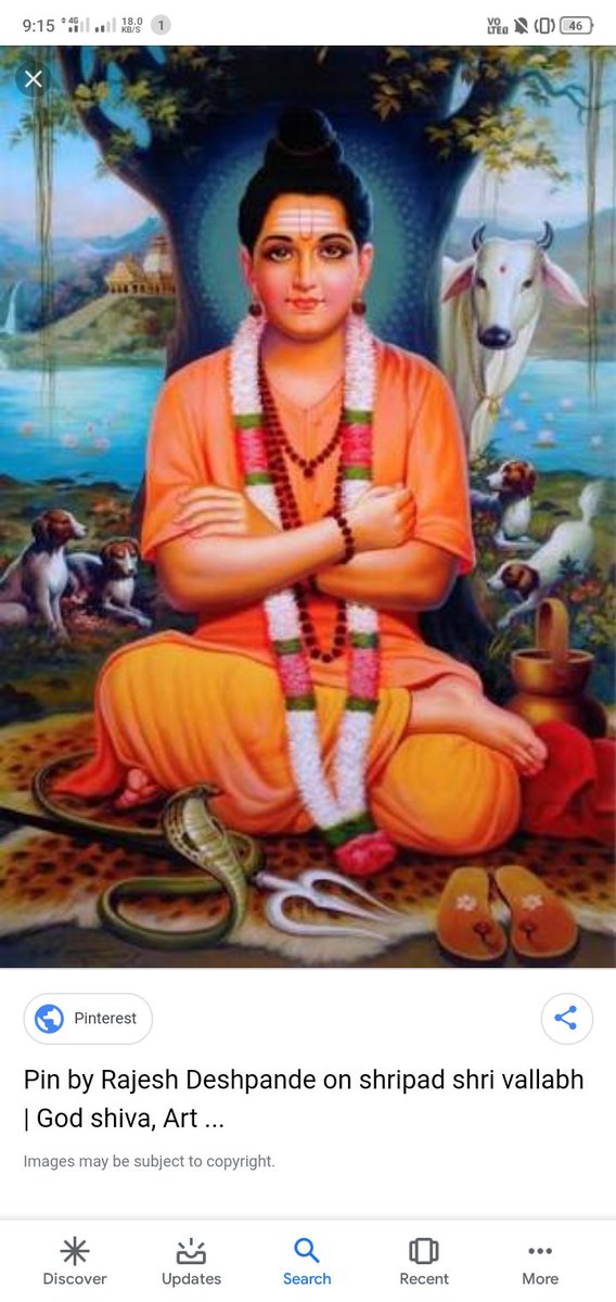 DATTATREAYA'S first Avatar is " Shripad Shri vallab" born in ' pitapur' that's in Andhra Pradesh on bhadrapad Shukla chatruthi.he is son of APPAL RAJ and SUMATI.his earlier name was SHRIPAD. at the end of his Avatar he stayed in ' kuravpur' (2/5) #GuruPoornima