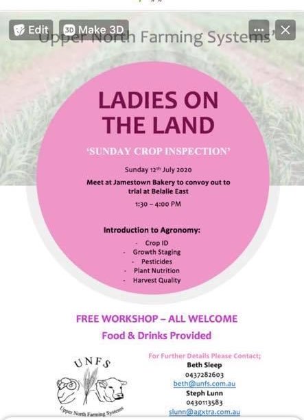 Check out our Facebook page to see more details about our Sunday Crop Inspection on July 12th at Jamestown! Some great agronomy tips and check out trial site at Belalie! Oh and did see mention there is drinks and nibbles?! <a href="/lunnsteph27/">Steph Lunn</a> <a href="/BethSleep/">Beth Humphris</a> <a href="/AgXtra/">AgXtra</a> <a href="/UnfsNorth/">Upper North Farming Systems</a> <a href="/MattNottle/">Matt Nottle</a>