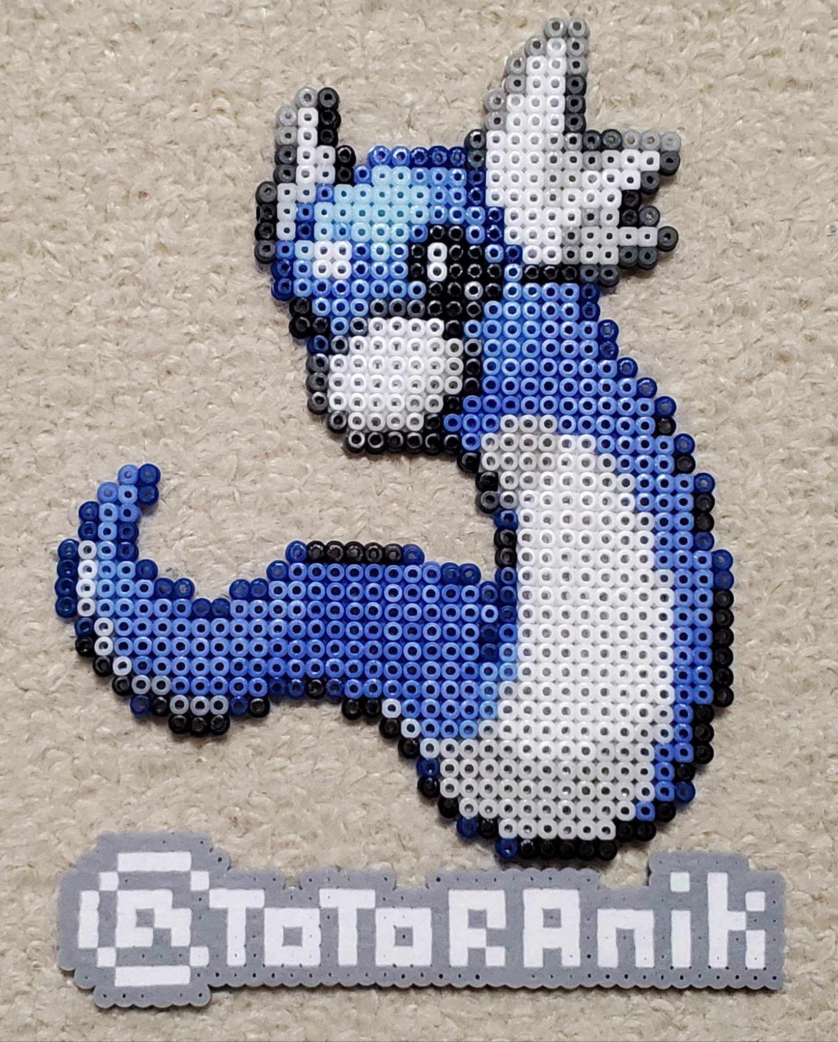 ととらに Al Twitter ポケモン図鑑 No 147 ミニリュウ もくげきしゃが すくないために まぼろしのポケモンと よばれていた だっぴした かわが みつかっている 出会えたときはすごい嬉しかった思い出が 綺麗な青色 そして可愛い アイロンビーズ ミニ