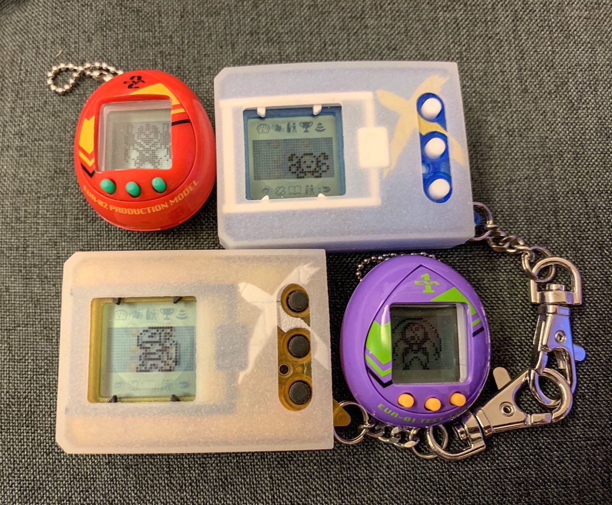etemon_metal's tweet photo. Day 5 of the #digihatch my kiddos digivolve to Garudamon X &amp; Mamemon X. My Evatchis evolved to Bardiel &amp; Israfel #digimon #vpet #Evatchi https://t.co/xfEUlHdX3W