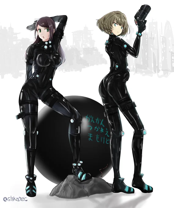 楓さんにもガンツスーツを着ていただきました。 