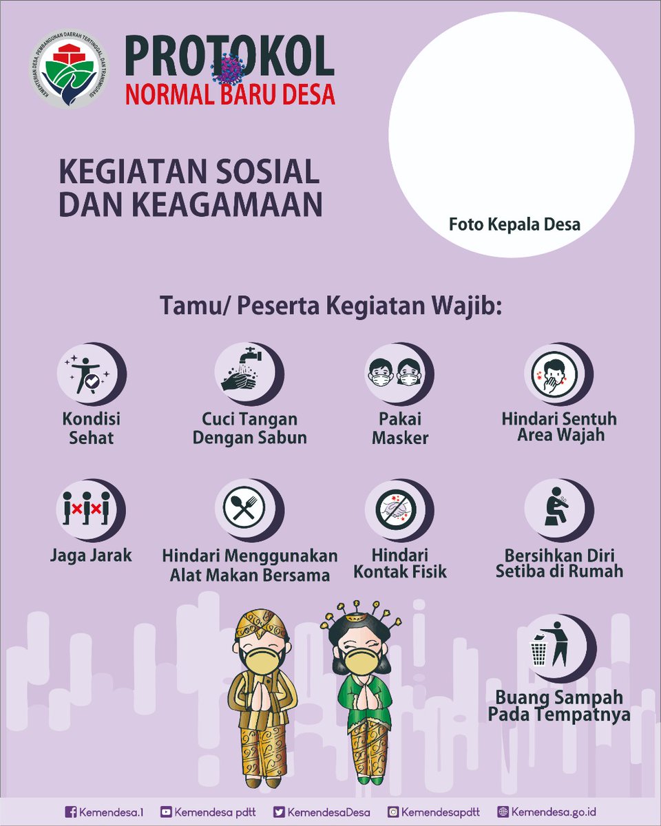Ditjen_PPDT's tweet photo. Kegiatan Sosial dan Keagamaan.
#ProtokolNormalBaruDesa https://t.co/h3lefiX2Bz
