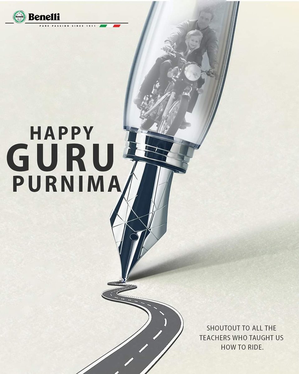 BenelliNP's tweet photo. Shoutout to all the teachers who taught us how to ride. Happy Guru Purnima!

#BenelliNepal #ItalianPassion #PurePassionSince1911 #RideSafeWithBenelli #HappyGuruPurnima https://t.co/KsVEljhREO