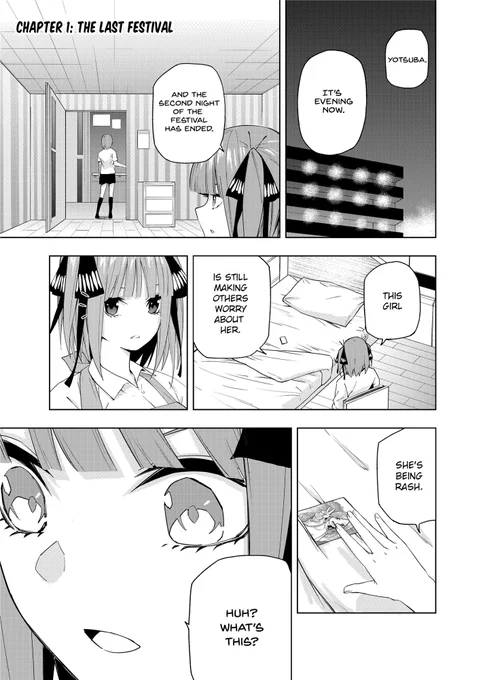The 1st chapter of Nino-If-Story has bee released in pixiv. In making this translation we are helped by translators from "Miku no hanayome" who made this english version possible. And I wish to confess an especial indebtedness to @wandererc2010. 🦋
#五等分の花嫁 #中野二乃 